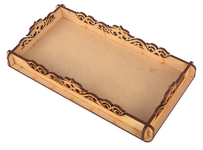 Handcrafted Wooden Serving Tray – Large Solid MDF Coffee & Tea Tray