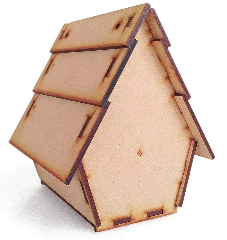 Handcrafted Pine Wood Bird Nesting Box – Wall-Mountable Garden Bird House