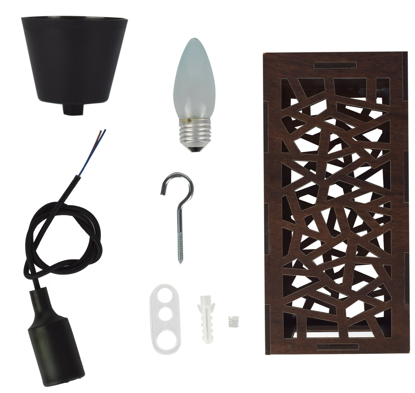 Handcrafted Wooden Ceiling Lamp – Rustic Elegant Hanging Light for Living & Dining Spaces
