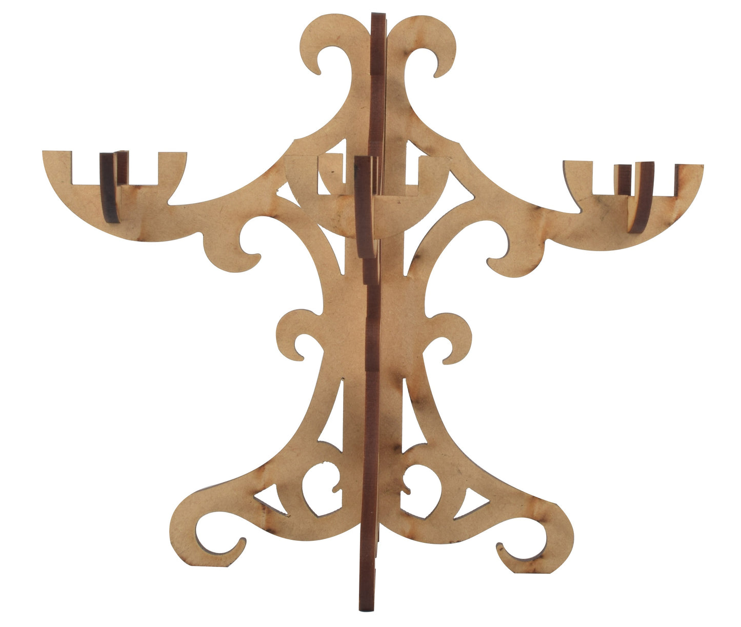 Handcrafted Wooden Diya Stand – Multi-Diya Holder for Pooja & Temple Décor