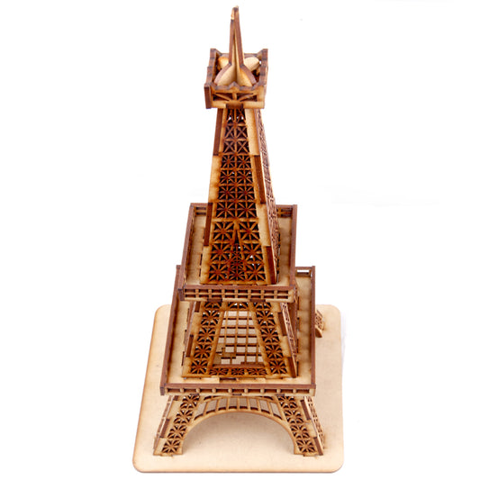 Hand-Carved Wooden Eiffel Tower Showpiece – Miniature Parisian Home &amp; Office Décor