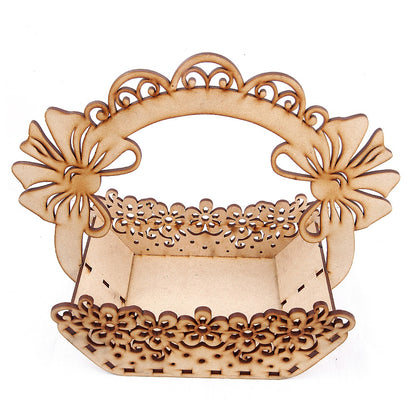 Rustic Wooden Storage Basket – Eco-Friendly Organizer for Home & Kitchen Decor