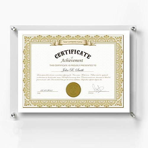 Custom A1 Wall-Mounted Acrylic Floating Frames | Modern Gallery Frames for Artwork & Posters