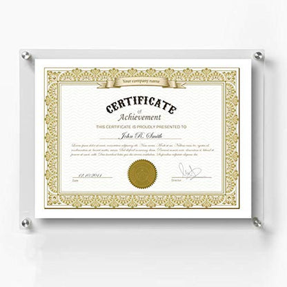 Custom A1 Wall-Mounted Acrylic Floating Frames | Modern Gallery Frames for Artwork & Posters