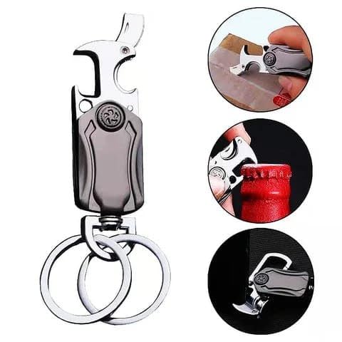 5-in-1 Multi-Tool Keychain – Compact EDC Cutter, Bottle Opener