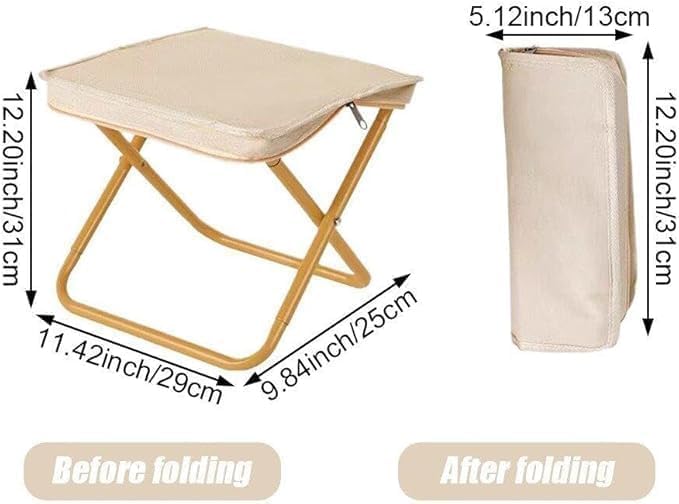 Folding Stool & Footrest for Travel, Hiking, and Camping
