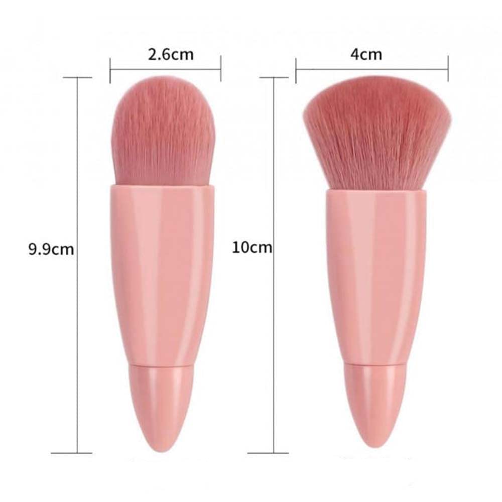 5-Piece Vegan Makeup Brush Set with Mirror Case