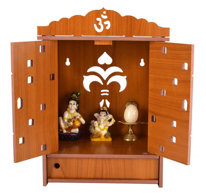 Premium MDF Wooden Wall-Mounted Pooja Mandir – Home Decor & Idols