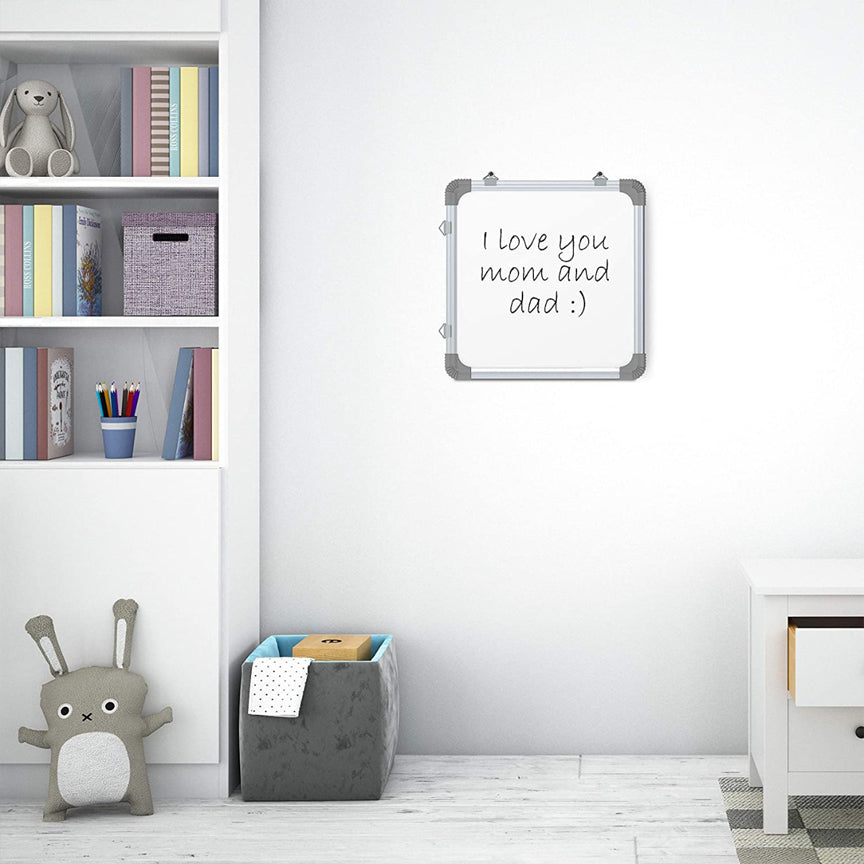 Compact 12x12 Inch Dry Erase Whiteboard – Reusable, Easy-Clean, Magnetic & Portable