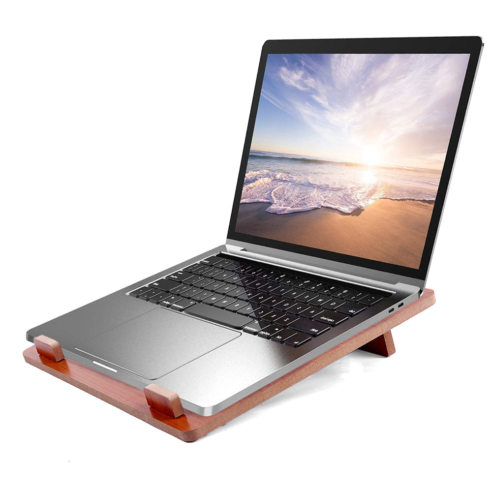 Adjustable Wooden Laptop Stand – Foldable & Ergonomic