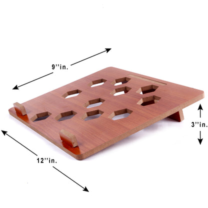 Adjustable Wooden Laptop Stand – Foldable & Ergonomic