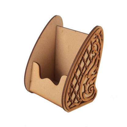 Intricately Designed Wooden Business Card Holder