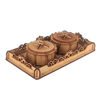 Handcrafted Wooden Serving Tray – Large Solid MDF Coffee & Tea Tray