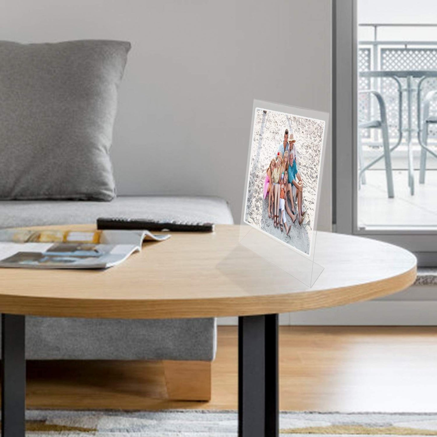 Acrylic Sign Holder 4 x 6 – Slant Back Self-Standing Display Frame for A6 Paper, Photos & Announcements