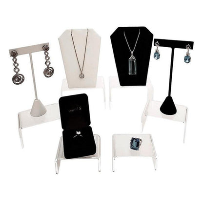 Crystal-Clear Acrylic Riser Stand Set – 3-Tier Display Stands for Jewelry, Collectibles & Decor