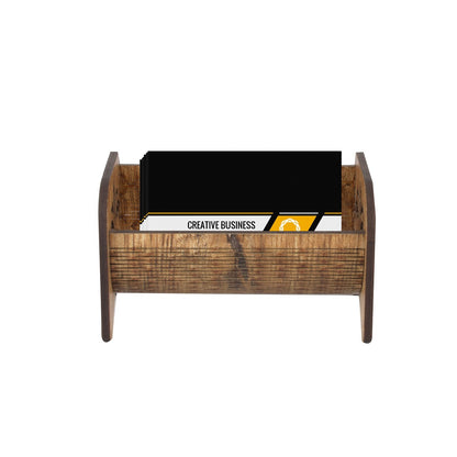 Wooden Bench-Style Card Holder – Unique Desk Accessory