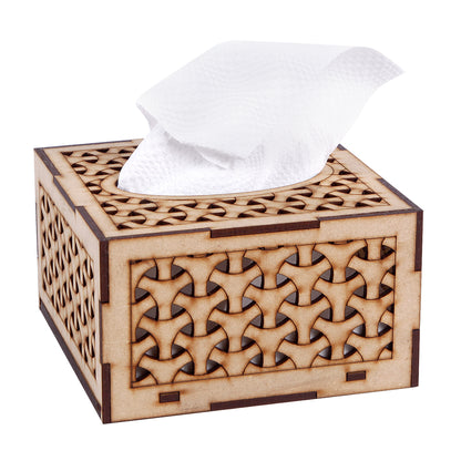 Elegant Wooden Tissue Paper Box – Stylish & Functional