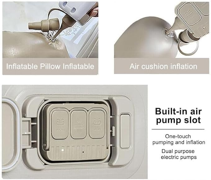 Inflatable Air Mattress with Built-In Pump