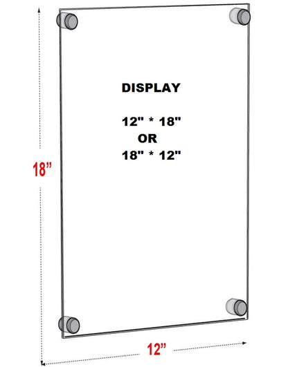 Custom A1 Wall-Mounted Acrylic Floating Frames | Modern Gallery Frames for Artwork & Posters