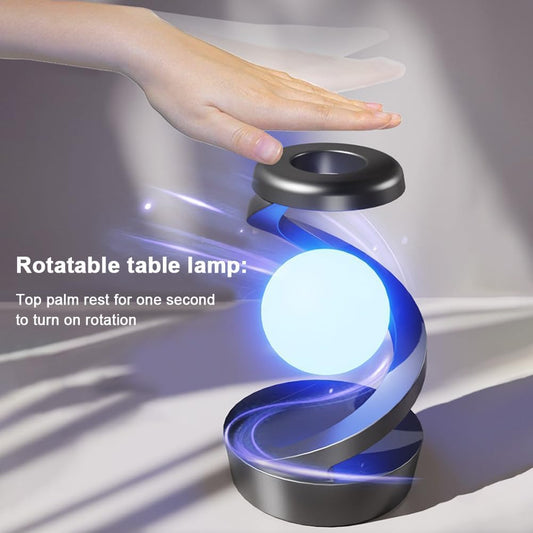 3D Levitating Moon Lamp with Spiral Magnetic Base