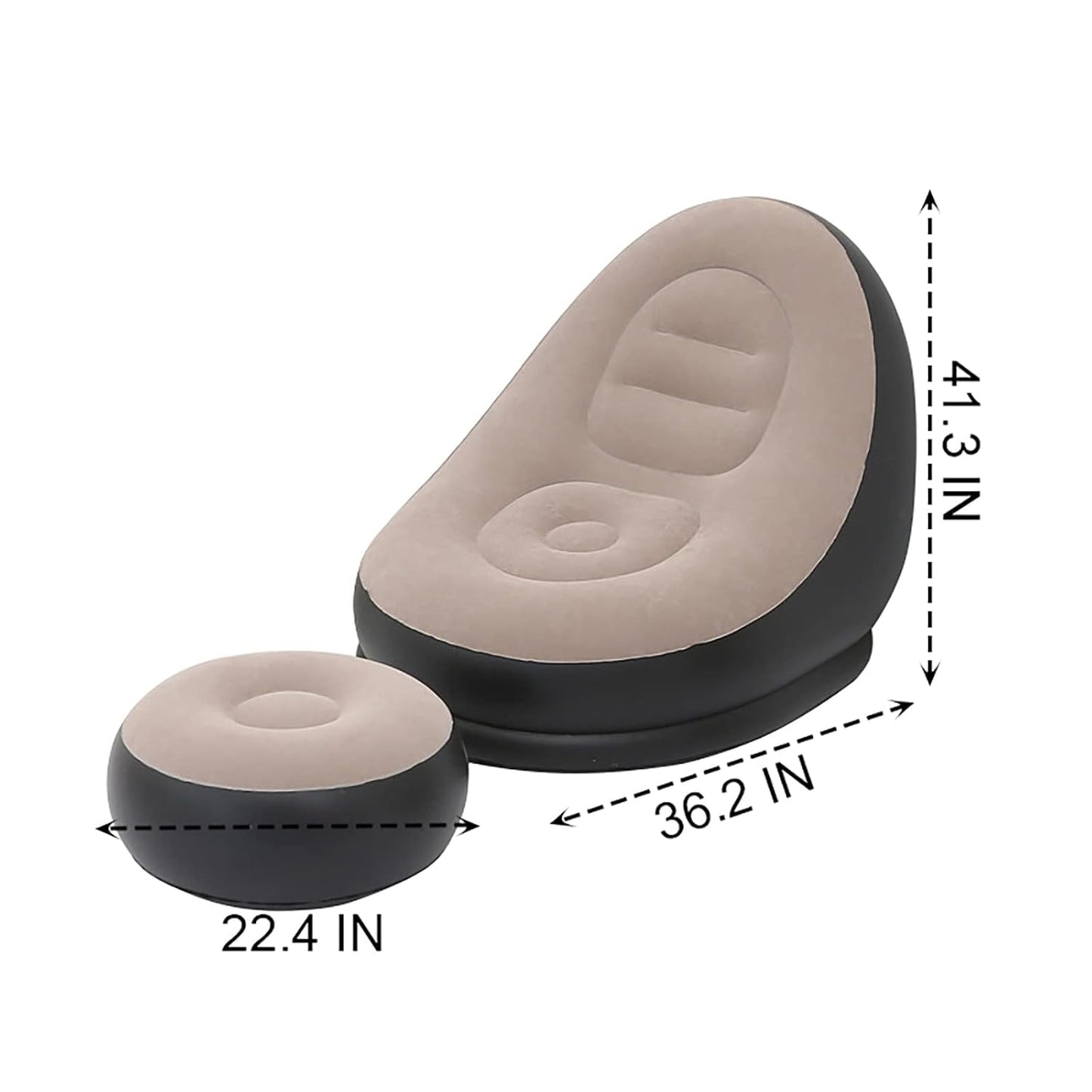 Inflatable Lounge Chair with Ottoman