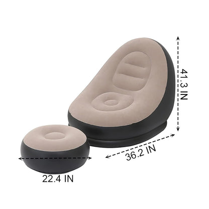Inflatable Lounge Chair with Ottoman