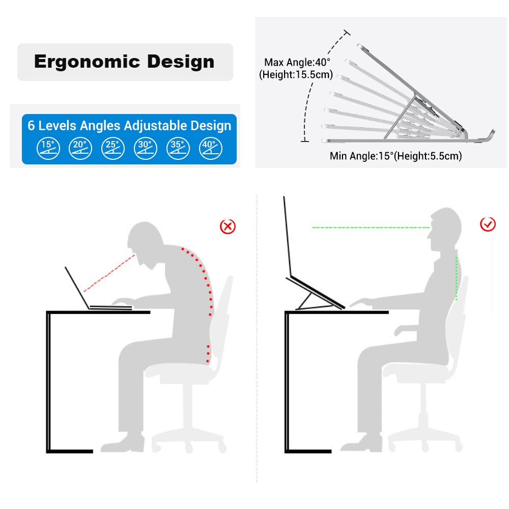 Foldable Aluminum Portable Laptop Stand