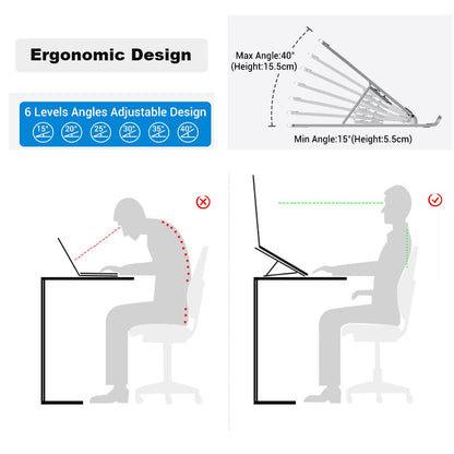 Foldable Aluminum Portable Laptop Stand