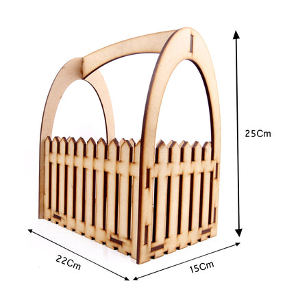 Rustic Wooden Storage Basket – Eco-Friendly Organizer for Home & Kitchen Decor