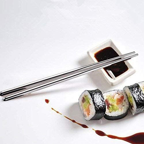Premium 304 Stainless Steel Chopsticks – 5 Pairs Reusable