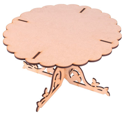 Wooden Cake Stand – Elegant Round Dessert & Serving Platter for Parties & Home