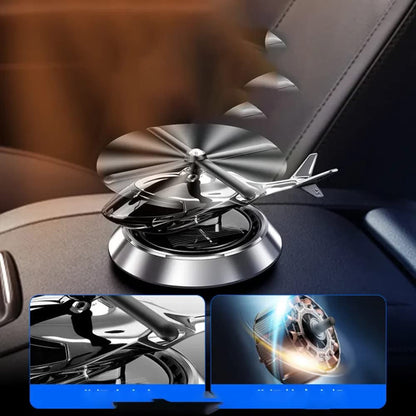 Solar-Powered Helicopter Car Air Freshener – Noiseless Dashboard Perfume Diffuser with Rotating Design