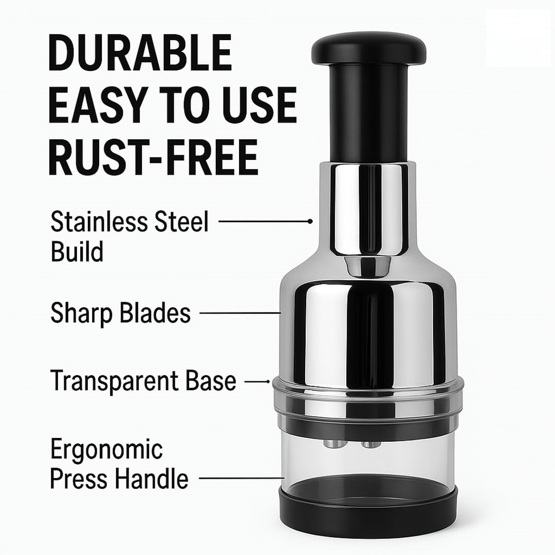 Hand-Press Food Chopper/Cutter