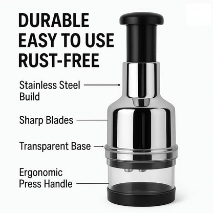 Hand-Press Food Chopper/Cutter
