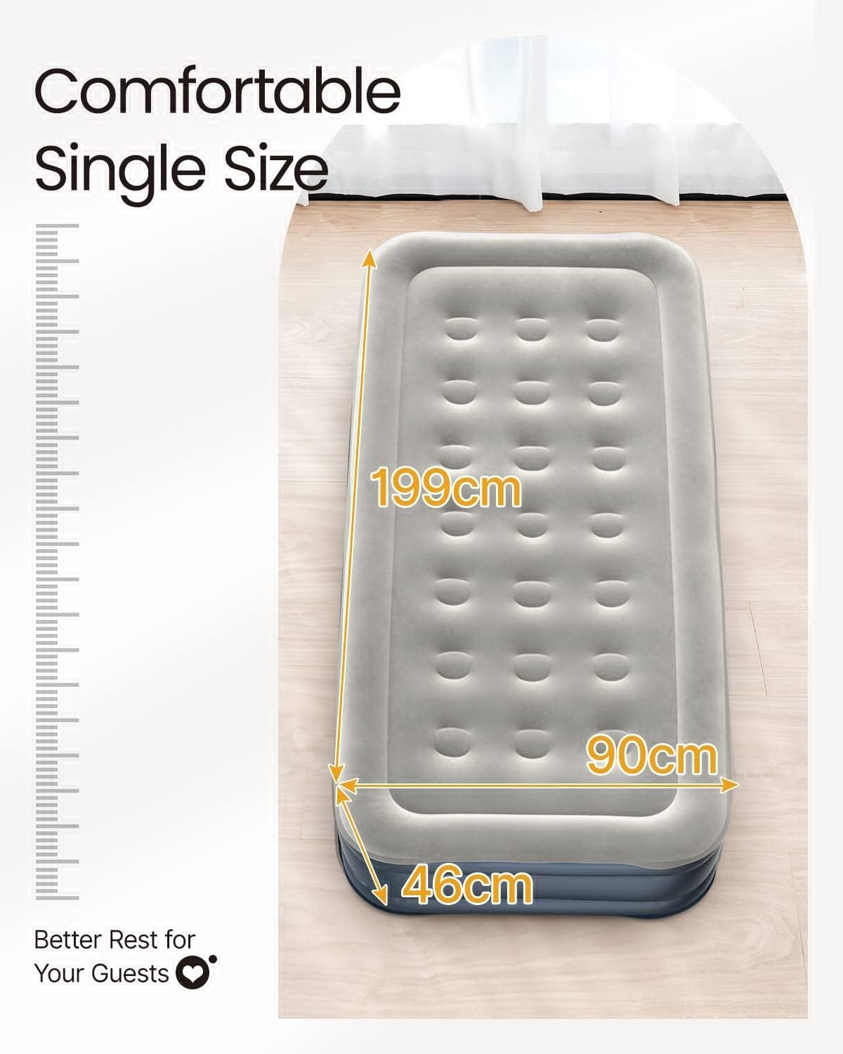 Inflatable Air Mattress with Built-In Pump