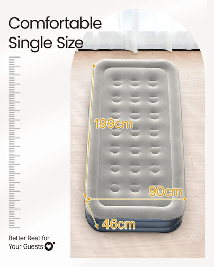 Inflatable Air Mattress with Built-In Pump