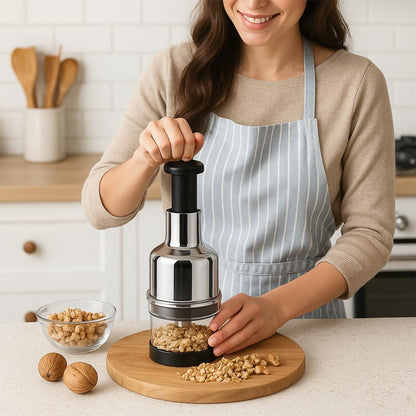 Hand-Press Food Chopper/Cutter