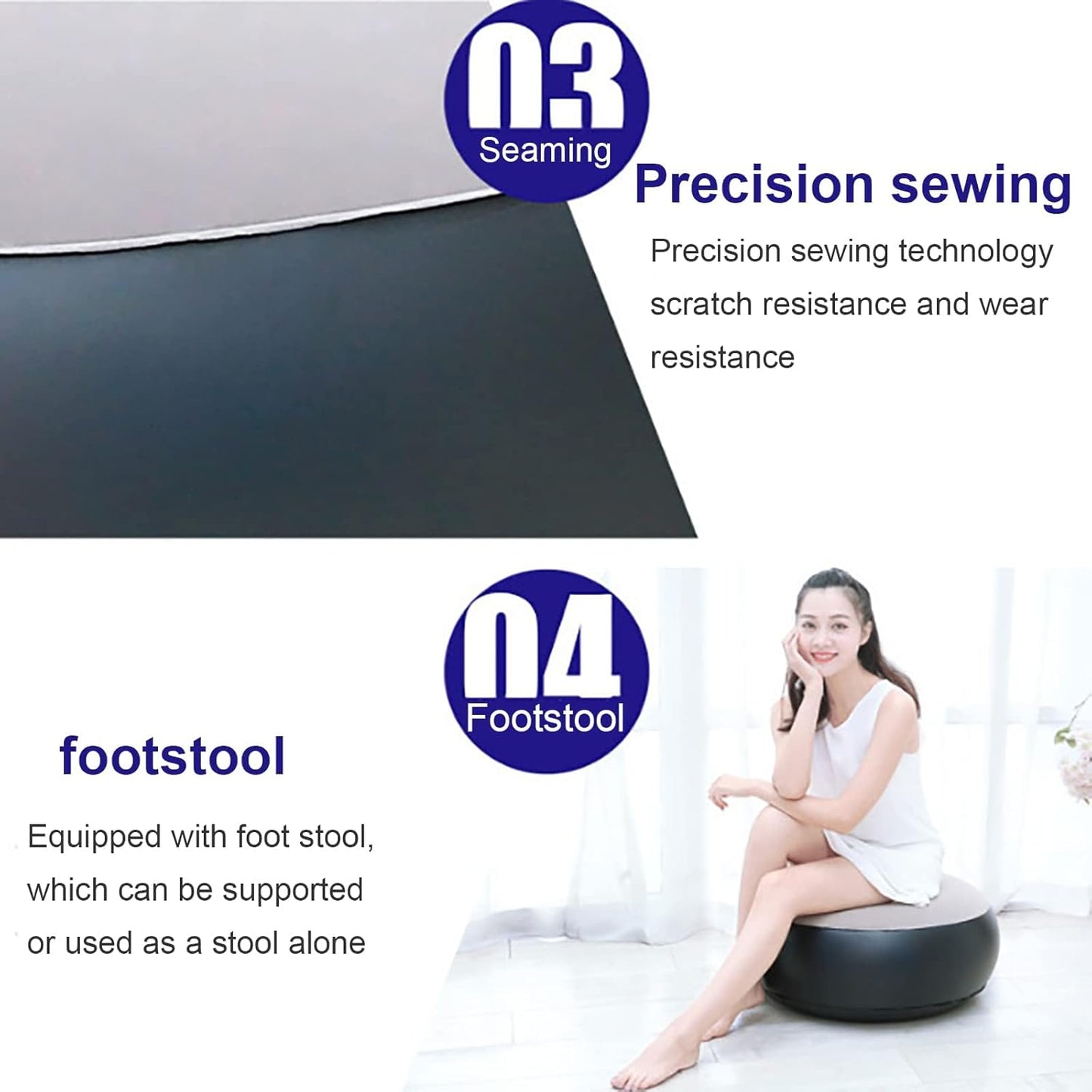 Inflatable Lounge Chair with Ottoman