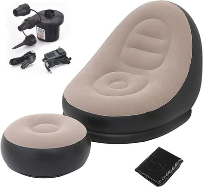 Inflatable Lounge Chair with Ottoman