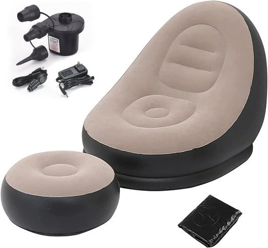 Inflatable Lounge Chair with Ottoman