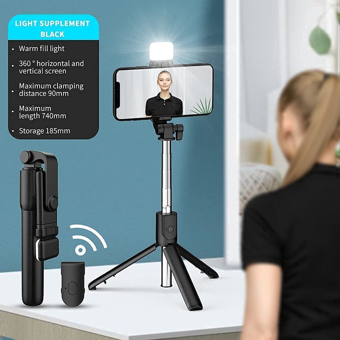 3-in-1 Bluetooth Selfie Stick Tripod with Remote