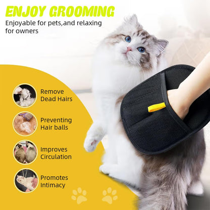 Pet Hair Removal Glove – Reusable Grooming & Cleaning Mitt for Dogs & Cats