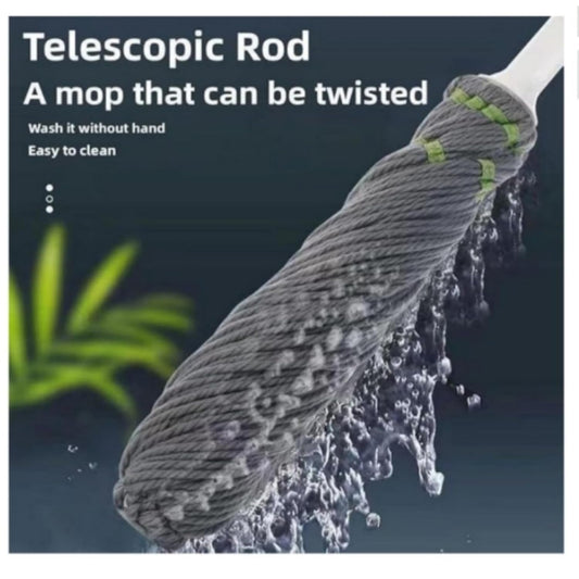 Self-Wringing Microfiber Mop with Extendable Handle