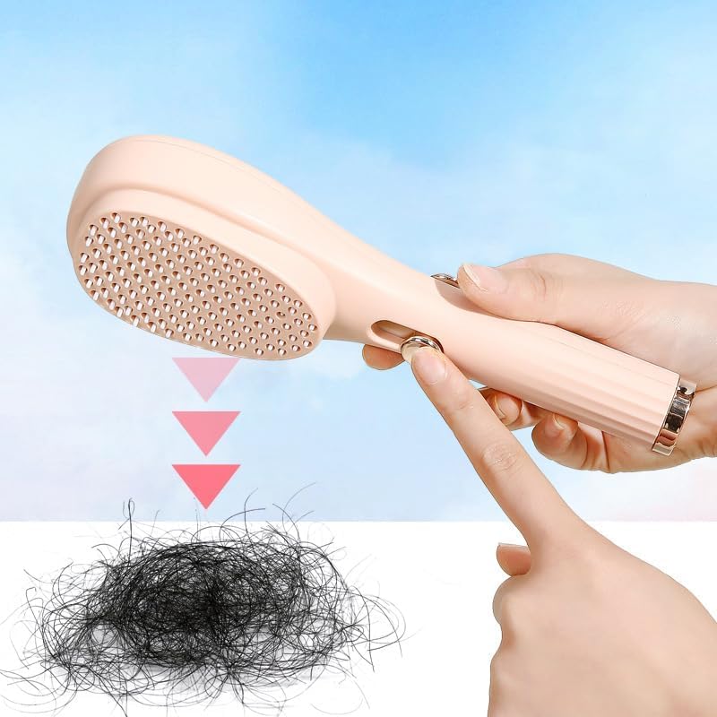 Self-Cleaning Hair Brush with Anti-Static