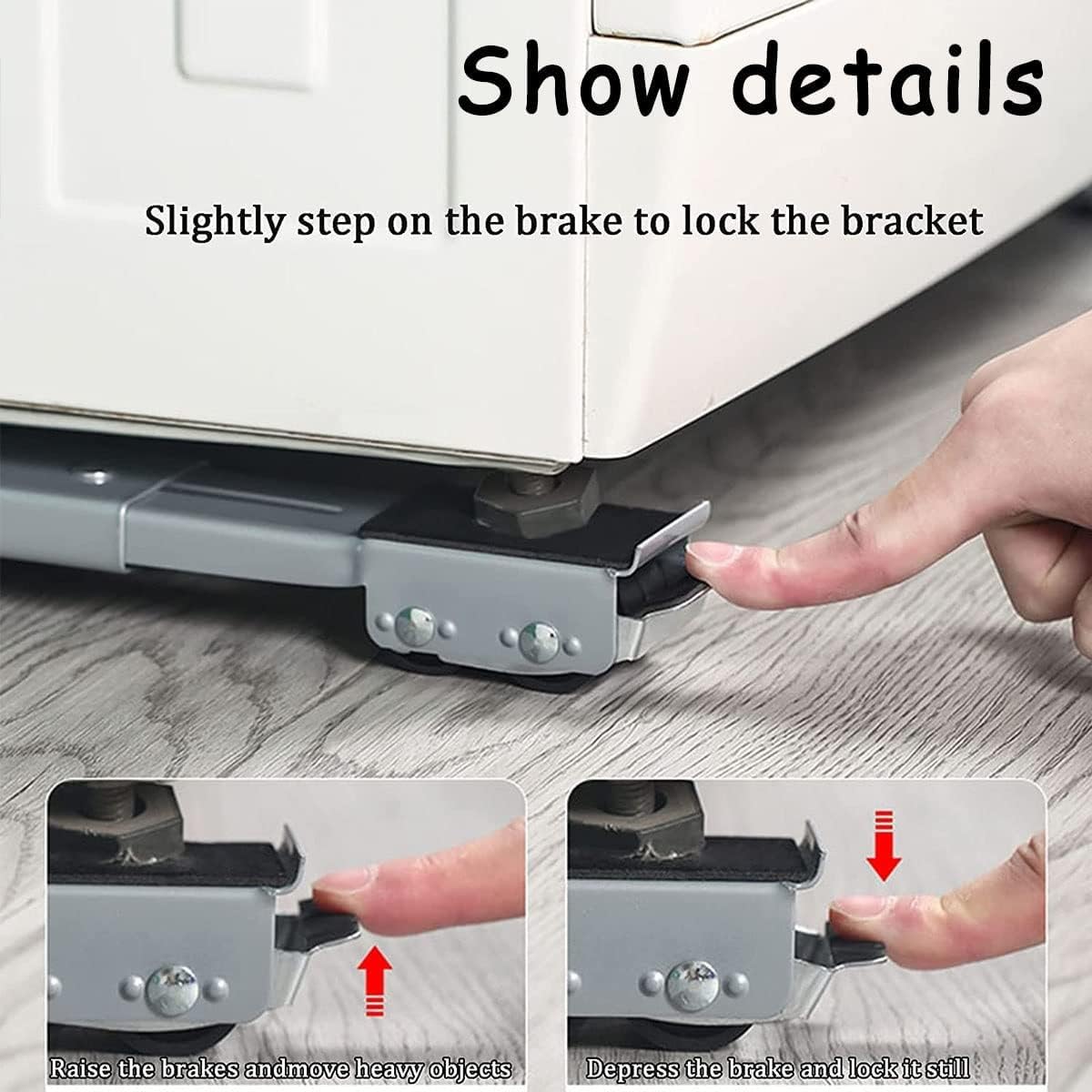 Adjustable Heavy-Duty Appliance Stand with 24 Wheels & Locking Brakes