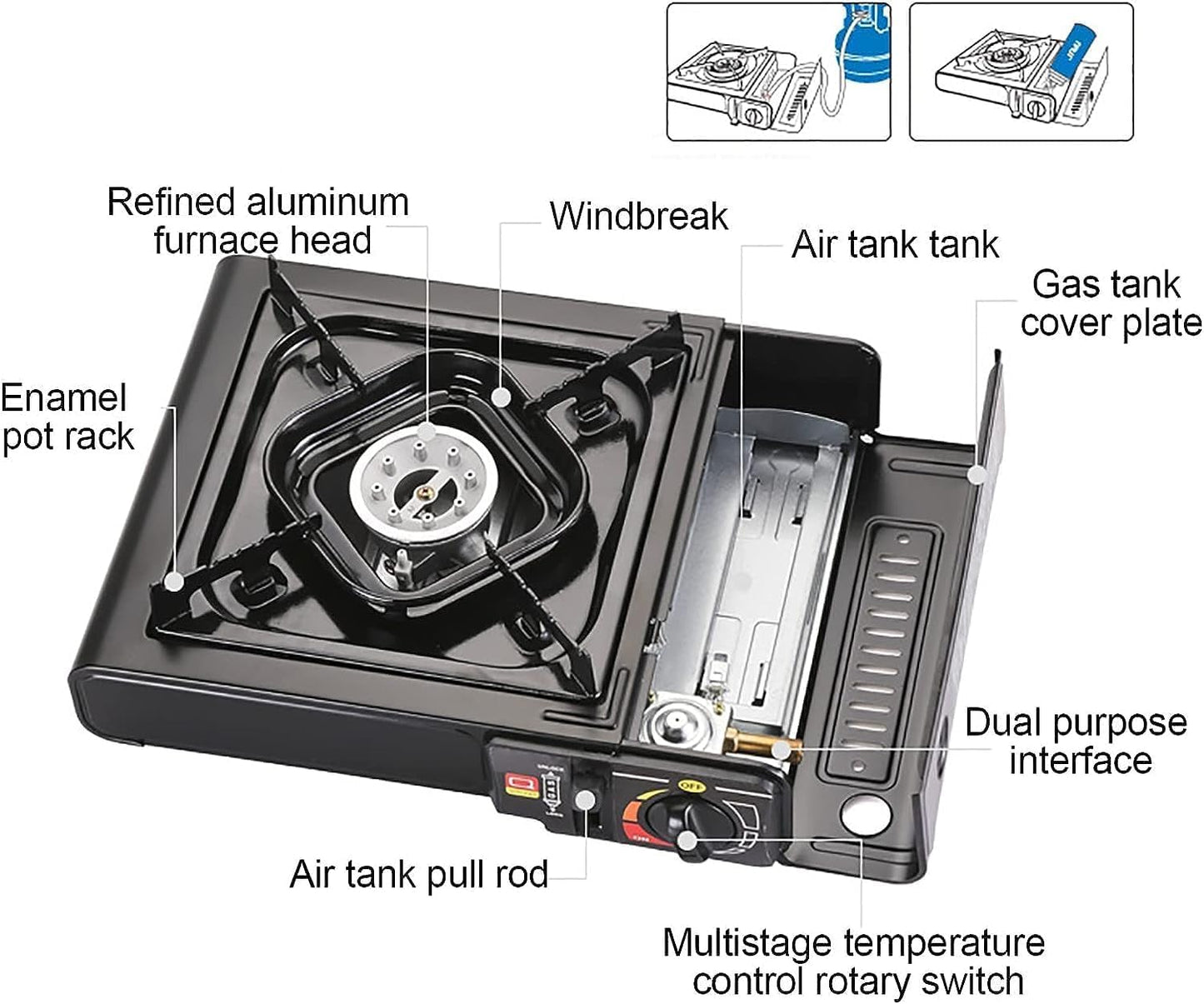 Dual Fuel Portable Camping Stove