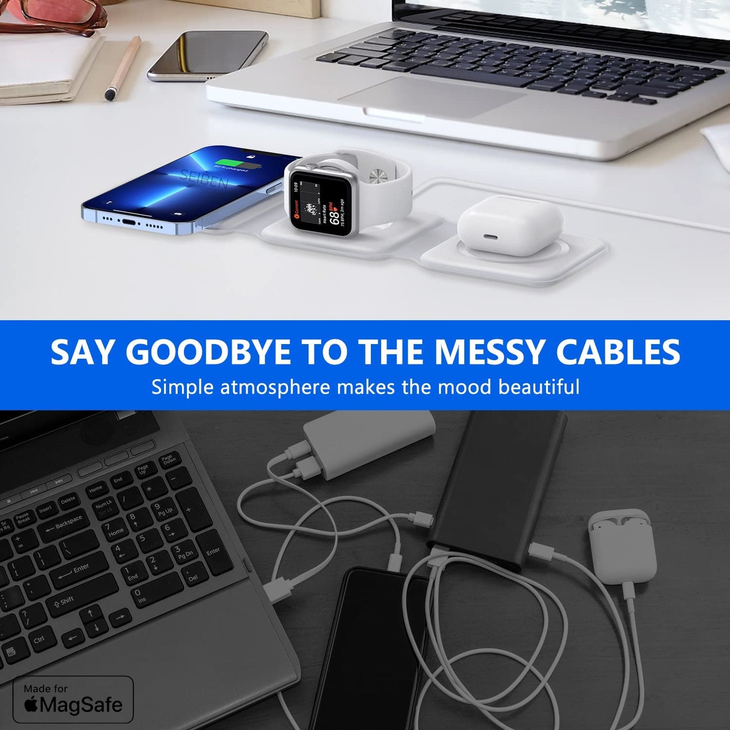 3-in-1 Magnetic Wireless Charging Station