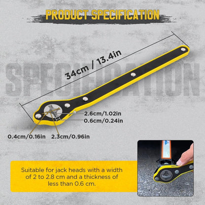 360° Swivel Head Ratchet Wrench Jack Handle