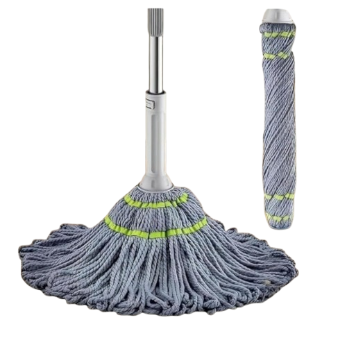 Self-Wringing Microfiber Mop with Extendable Handle