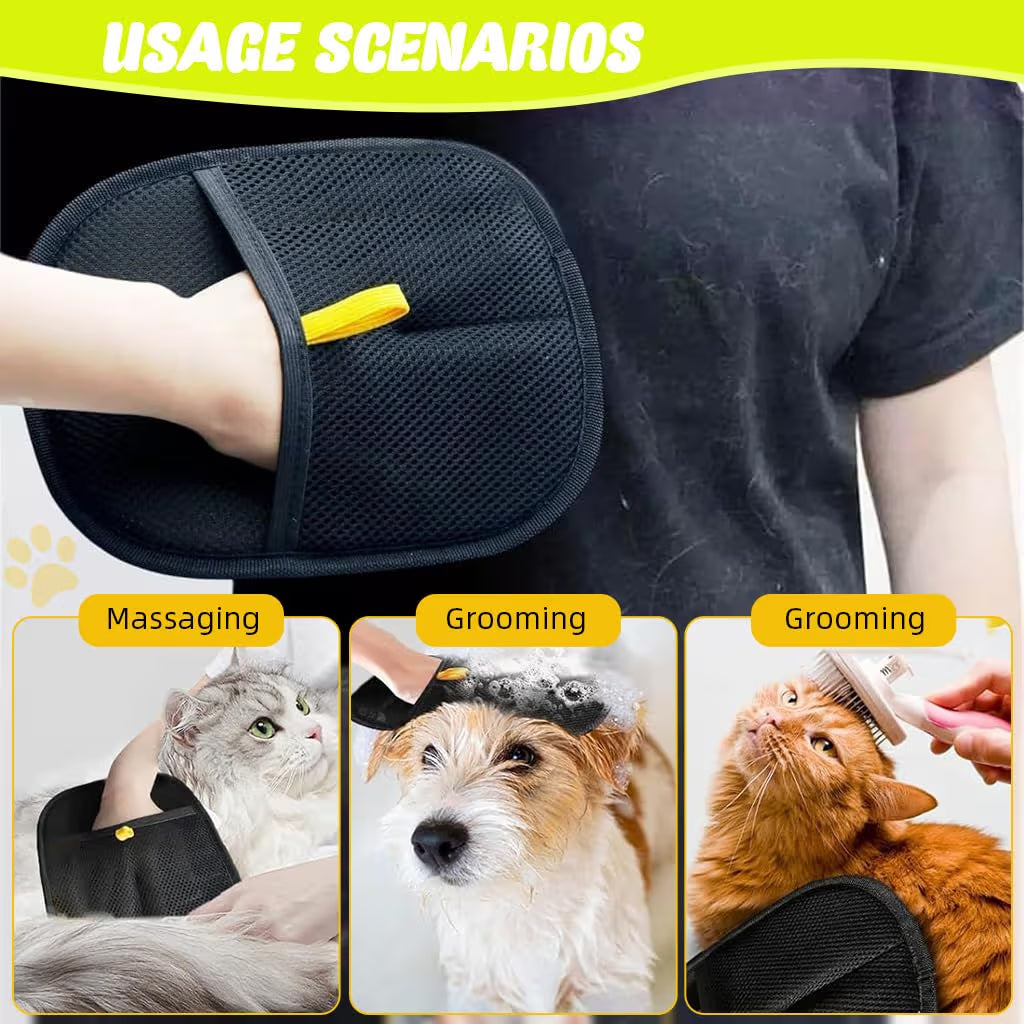 Pet Hair Removal Glove – Reusable Grooming & Cleaning Mitt for Dogs & Cats